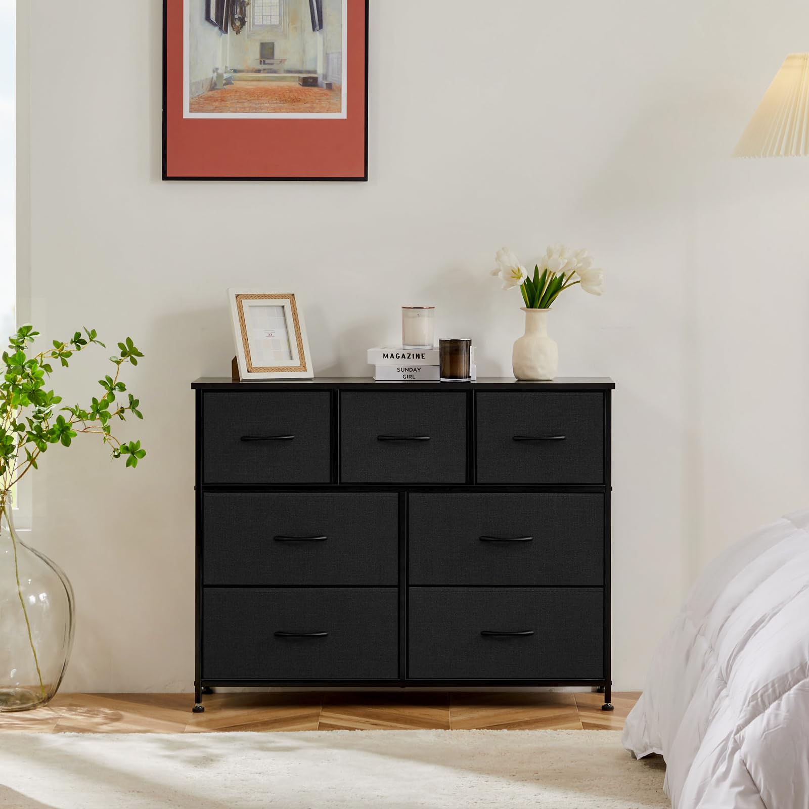 Sweetcrispy 7 Drawer Dresser with Fabric Bins Fabric Storage Tower Organizer - View 5