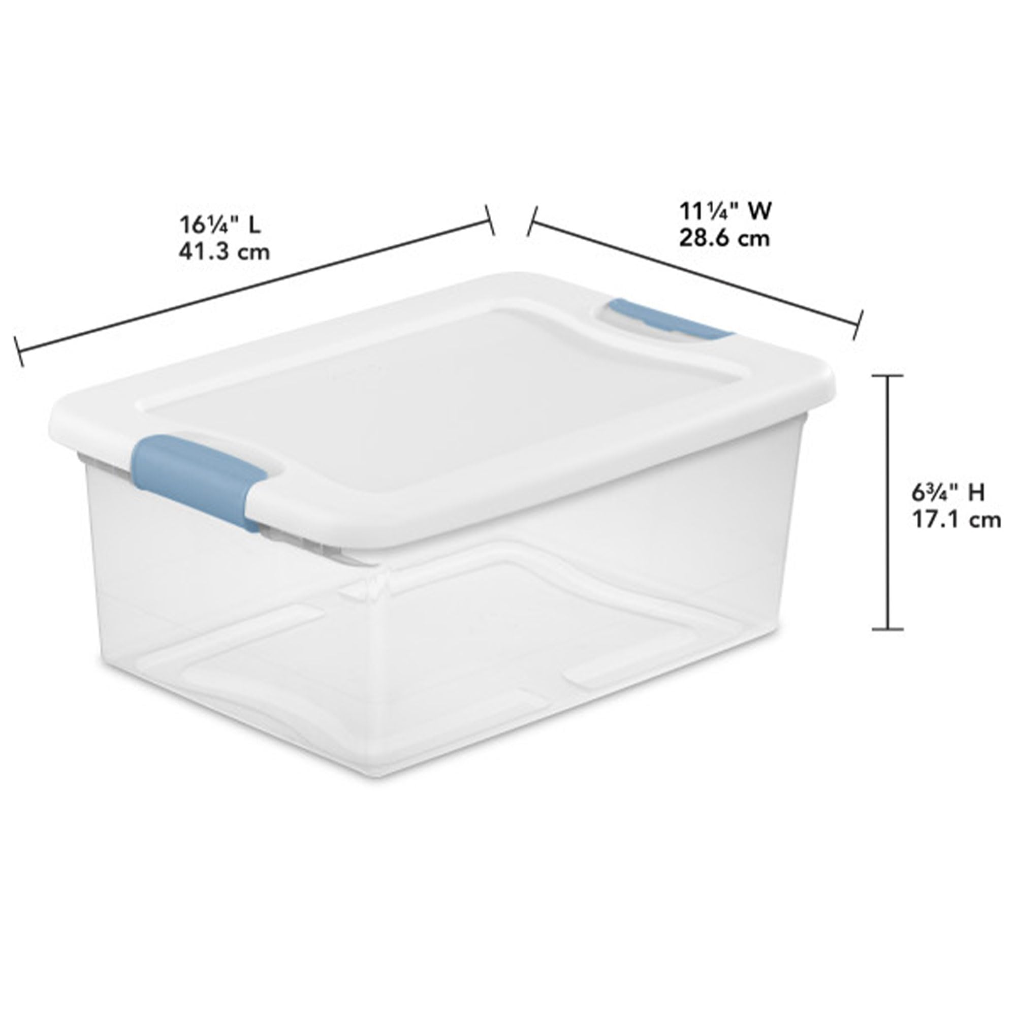 Sterilite 12-Pack Latching Box, Under Bed Storage Bins with Lids, Clear - View 2
