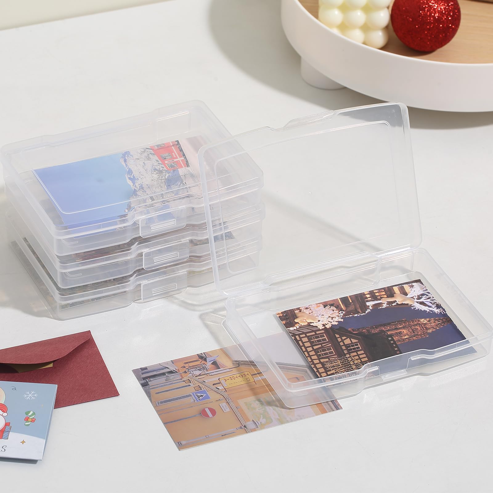 novelinks Transparent 4" x 6" Photo Organizers and Photo Storage Box with Handle, 16 Inner Photo Cases, Portable Picture Organizers & Photo Storage Contain detail image 5