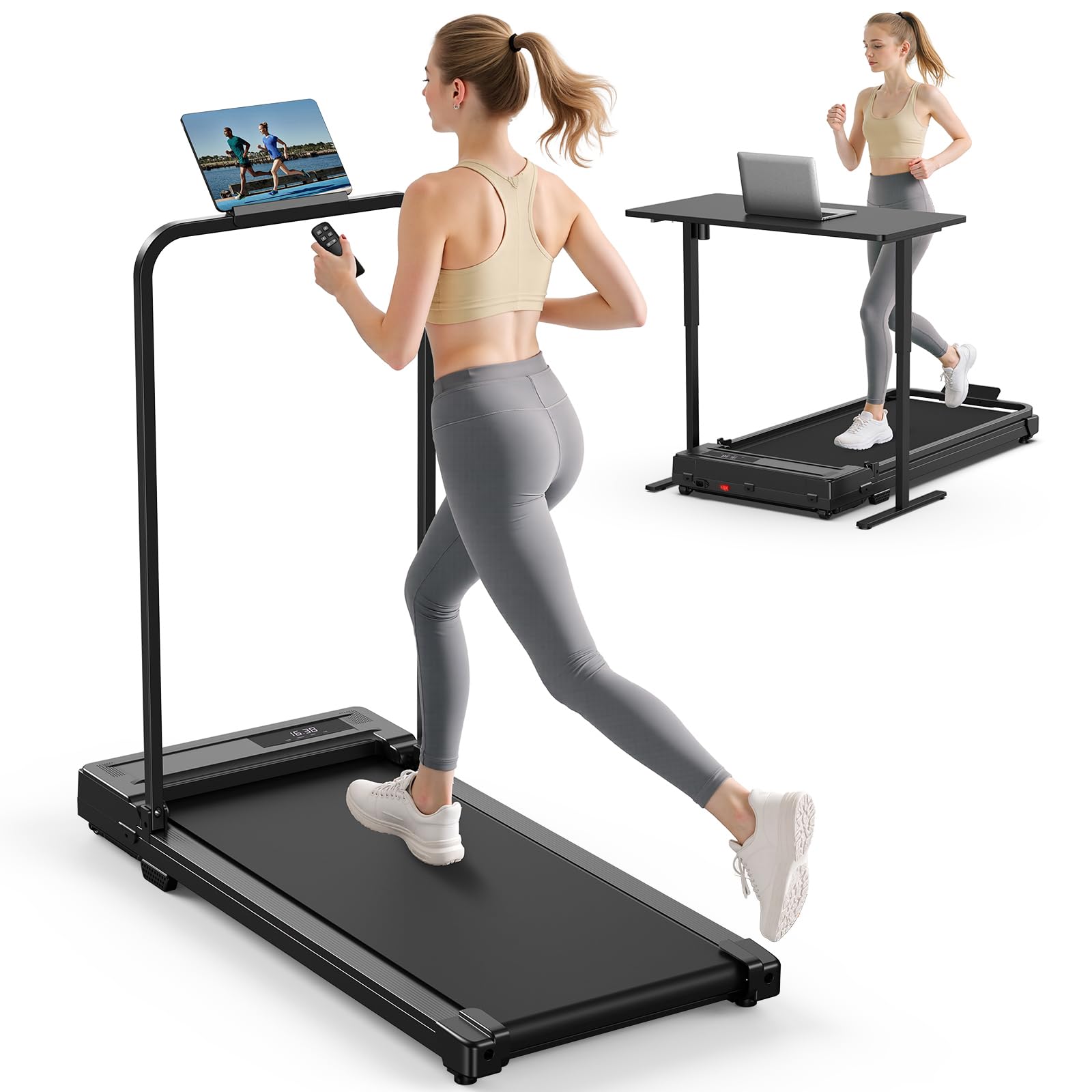 Walking Pad Treadmill for Home - Folding Treadmills with Handle Bar Portable