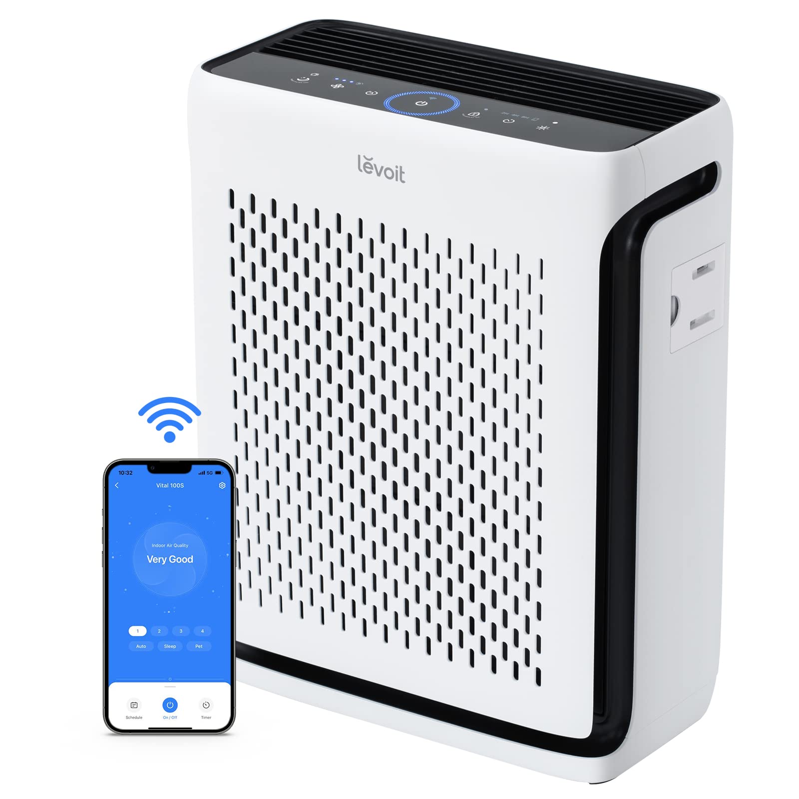 LEVOIT Air Purifier for Home Large Room Up to 1073Ft² with Air Quality Monitor,