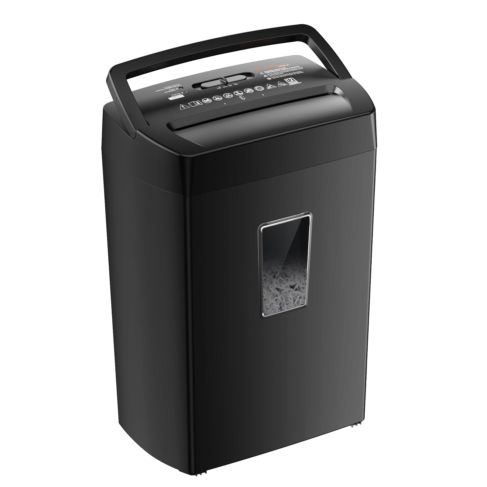 Bonsaii 12-Sheet Cross Cut Paper Shredder, 5.5 Gal Home Office Heavy Duty
