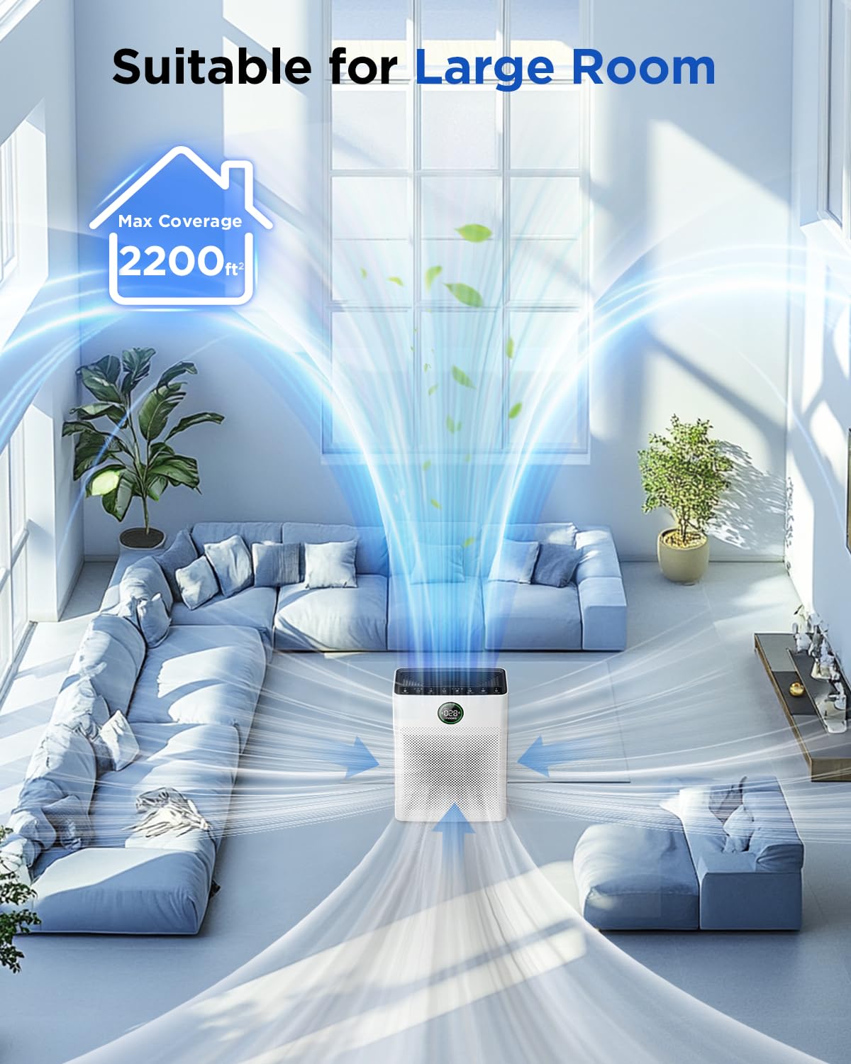 Air Purifiers for Home Large Room up to 2200sq.ft, MOOKA Air purifier for Home - View 5