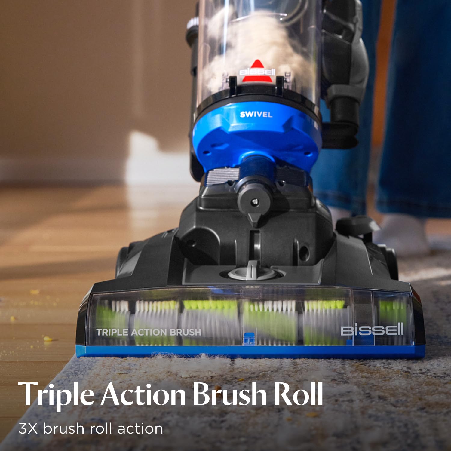 Bissell CleanView Swivel Vacuum with Triple Action Brush Roll, Swivel Steering, - View 4
