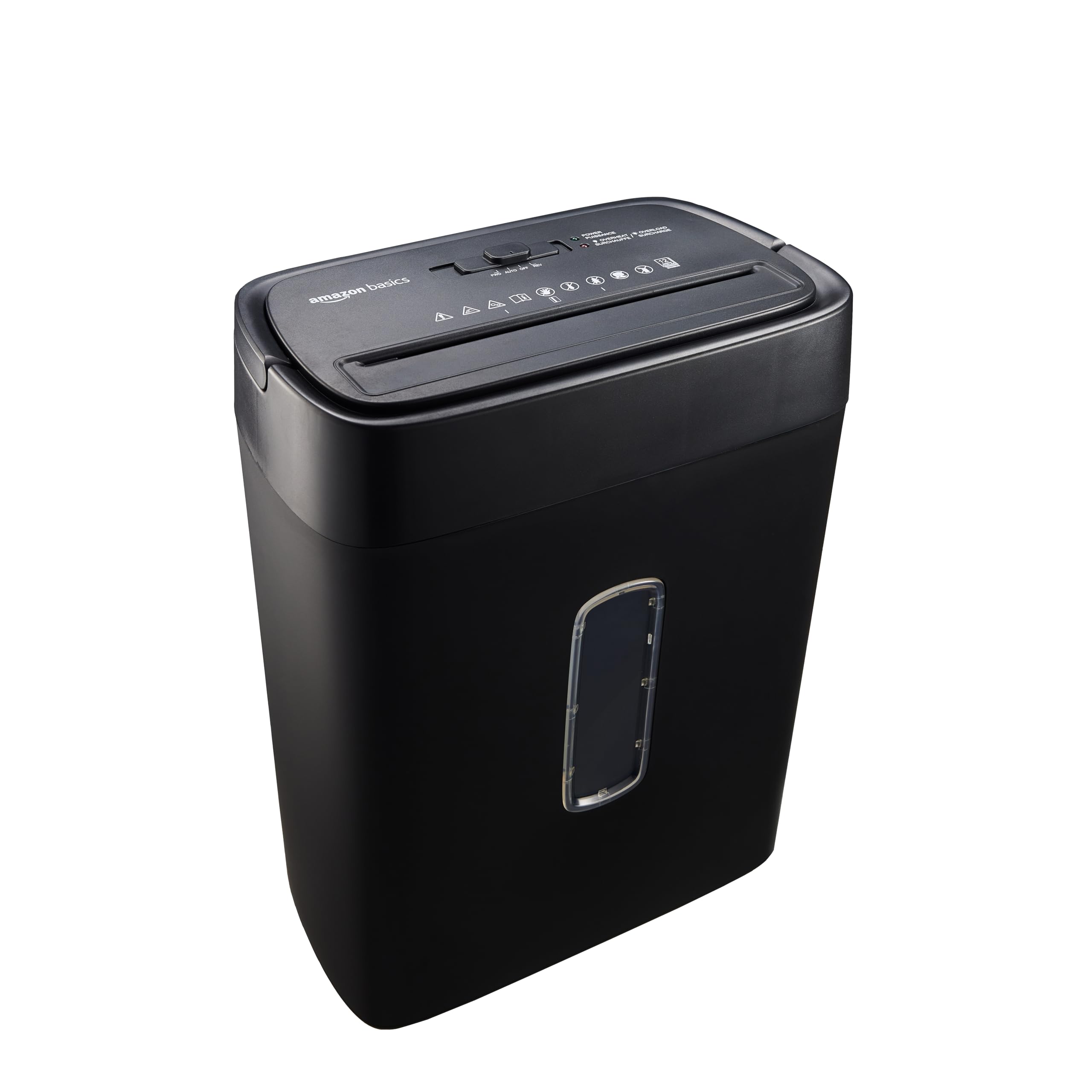 Amazon Basics 12-Sheet Cross-Cut Paper and Credit Card Shredder with Overheat