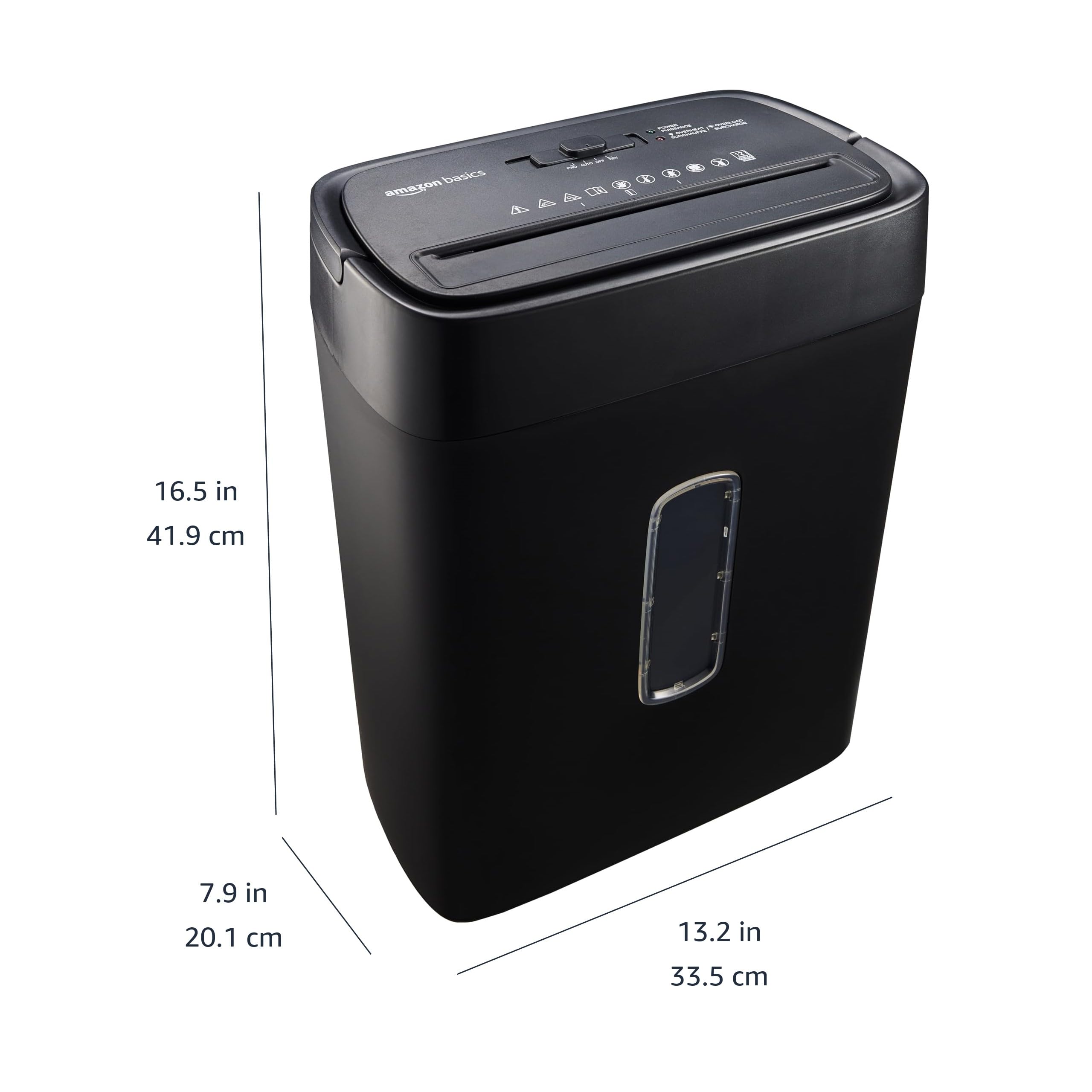 Amazon Basics 12-Sheet Cross-Cut Paper and Credit Card Shredder with Overheat - View 5