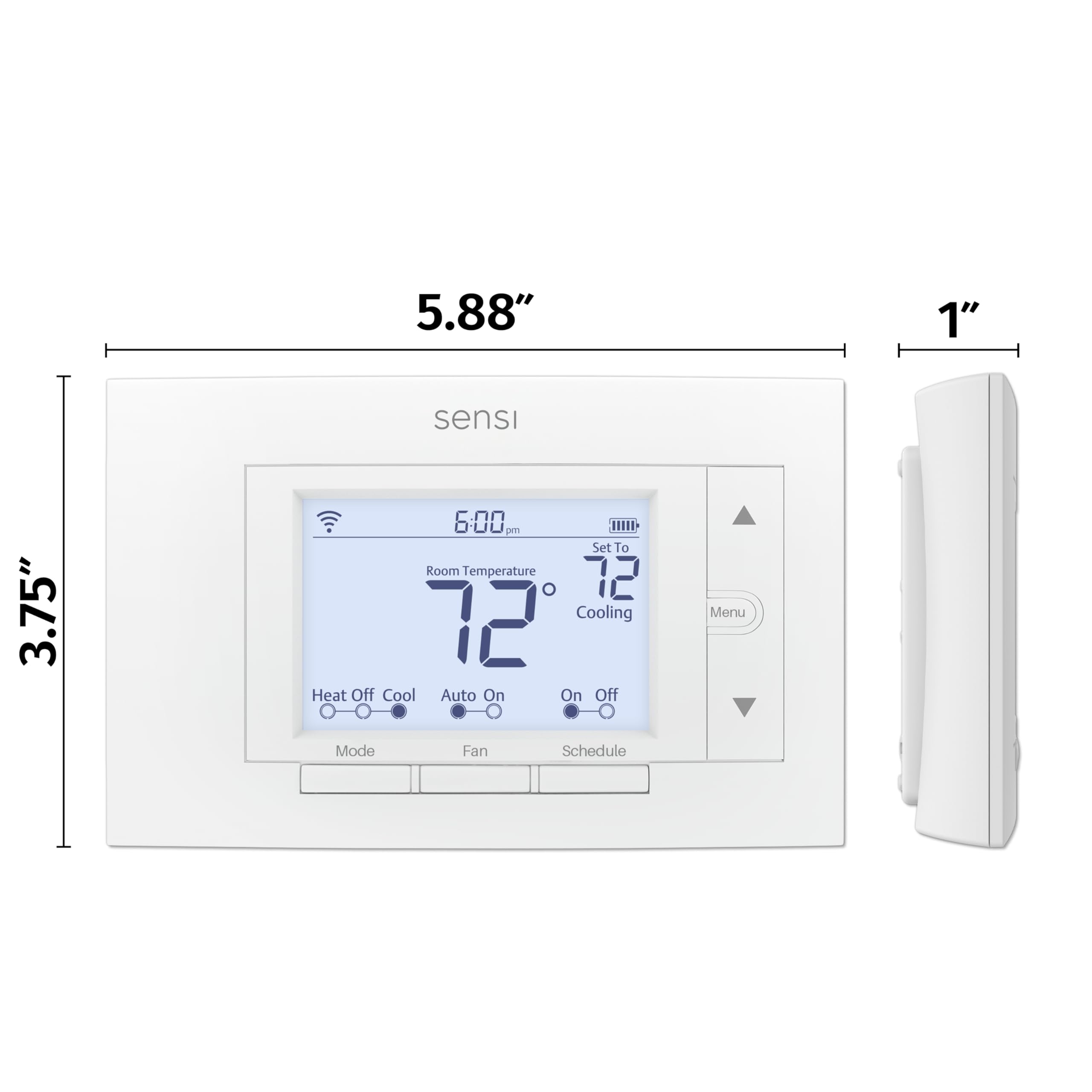 Emerson Sensi Wi-Fi Smart Thermostat for Smart Home, DIY, Works With Alexa, - View 2