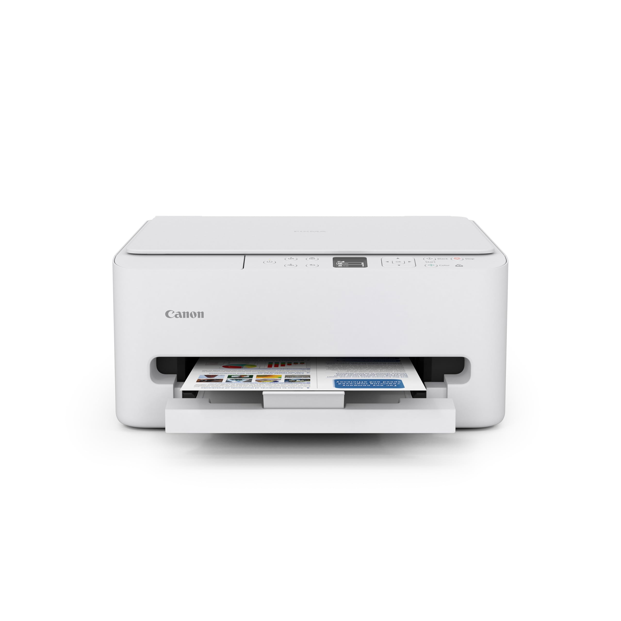 Canon PIXMA TS6520 Wireless Color Inkjet Printer Duplex Printing, White - Home Printer with Copier/Scanner, 1.42" OLED Display, Intuitive Control Panel, Co detail image 1