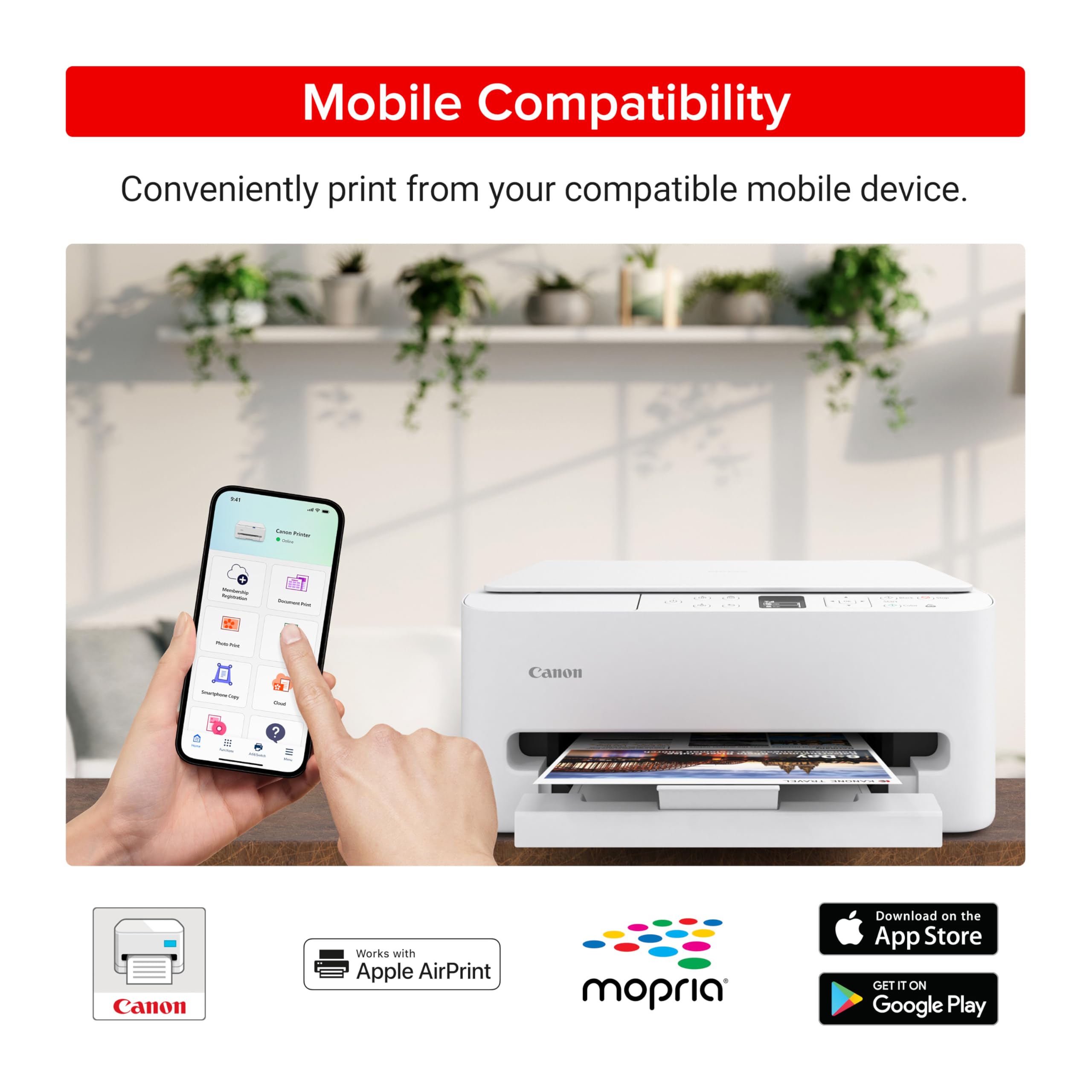 Canon PIXMA TS6520 Wireless Color Inkjet Printer Duplex Printing, White - Home Printer with Copier/Scanner, 1.42" OLED Display, Intuitive Control Panel, Co detail image 5