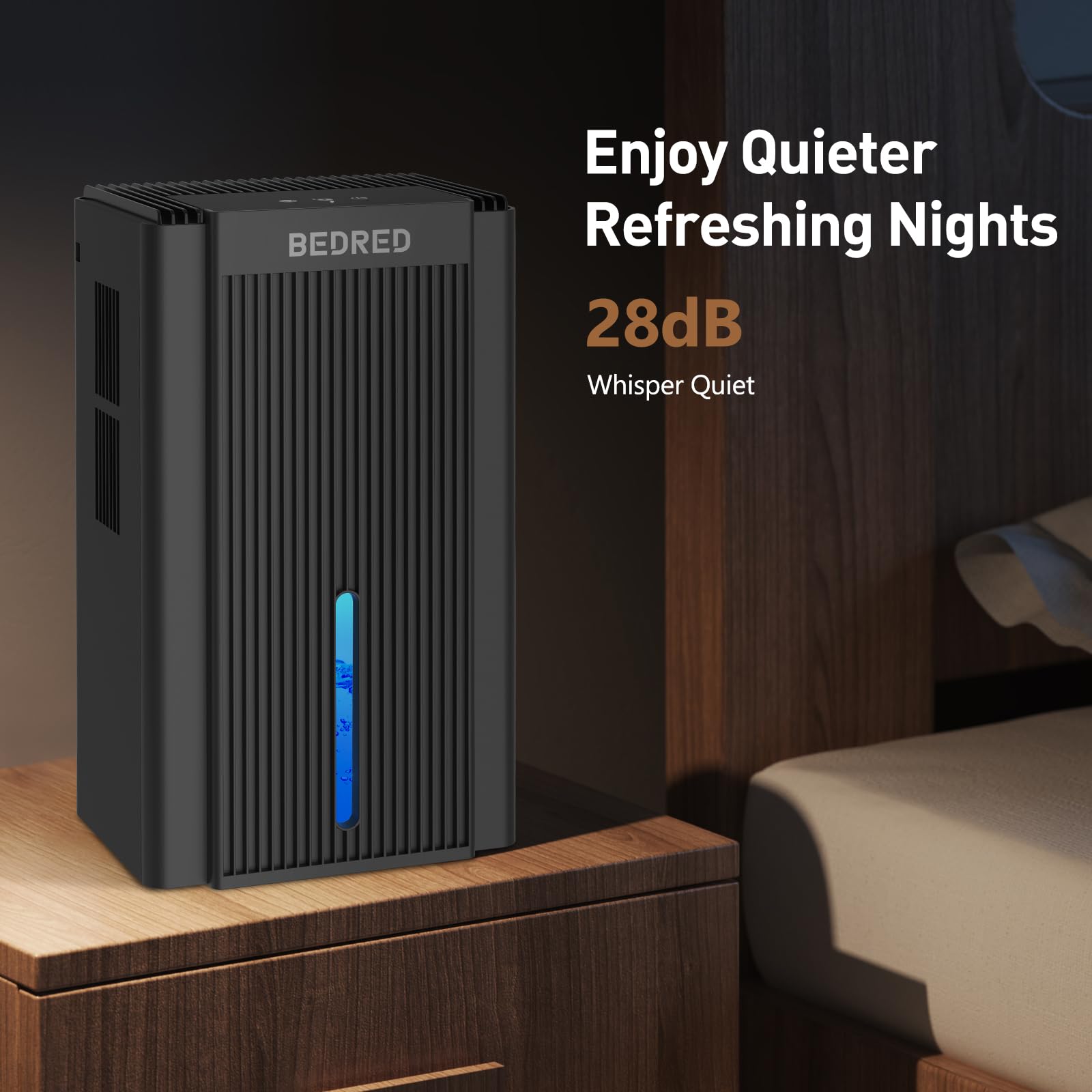 Dehumidifier, 95OZ Dehumidifier for Home 1000 Sq.Ft - Quiet with Auto Shut Off & Relaxing 7 Color Ambient Light,Ideal for Livingroom, Bedroom, Basement detail image 6