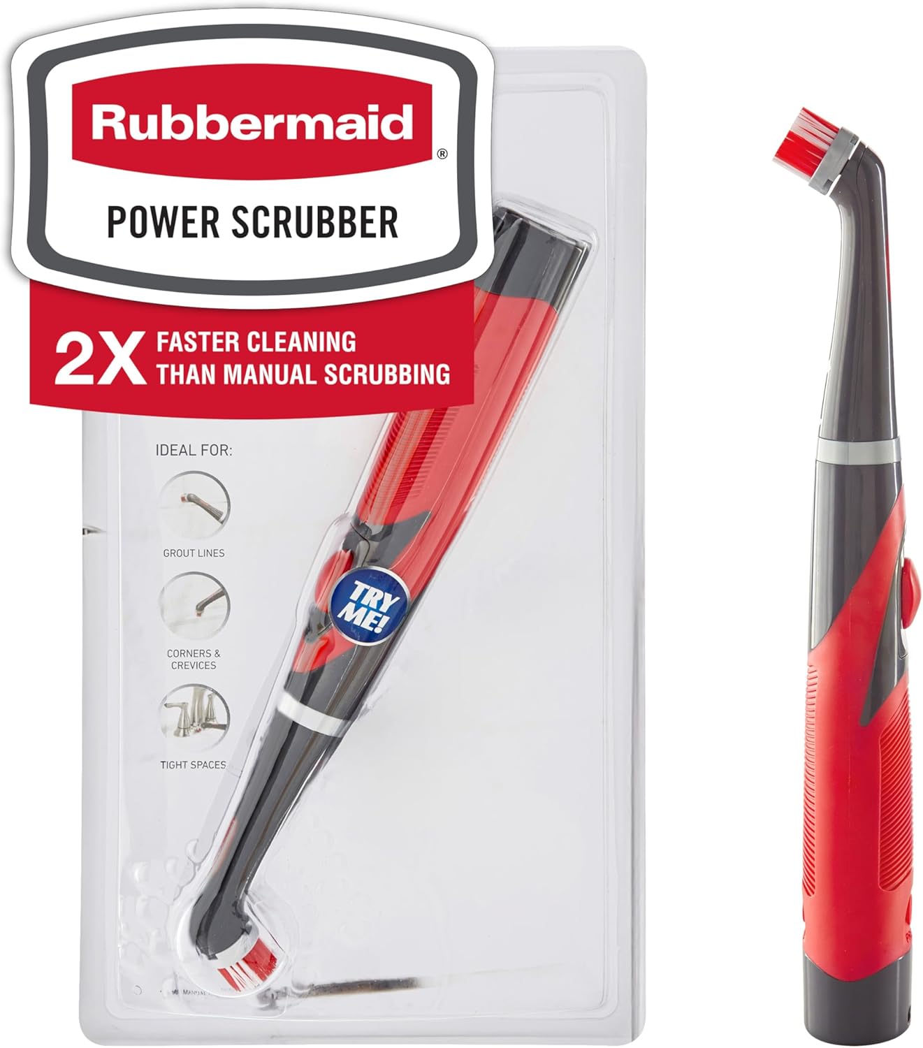 Rubbermaid Reveal Power Scrubber 18-Piece Kit, Cordless Electric Battery - View 3