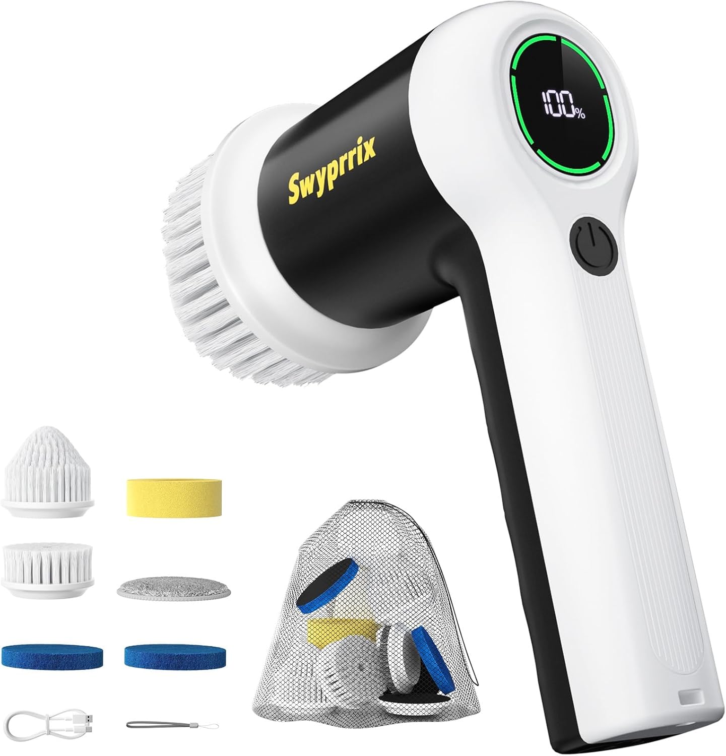 Electric Bathroom Cleaning Brush, Cordless Spin Scrubber Full Body Waterproof