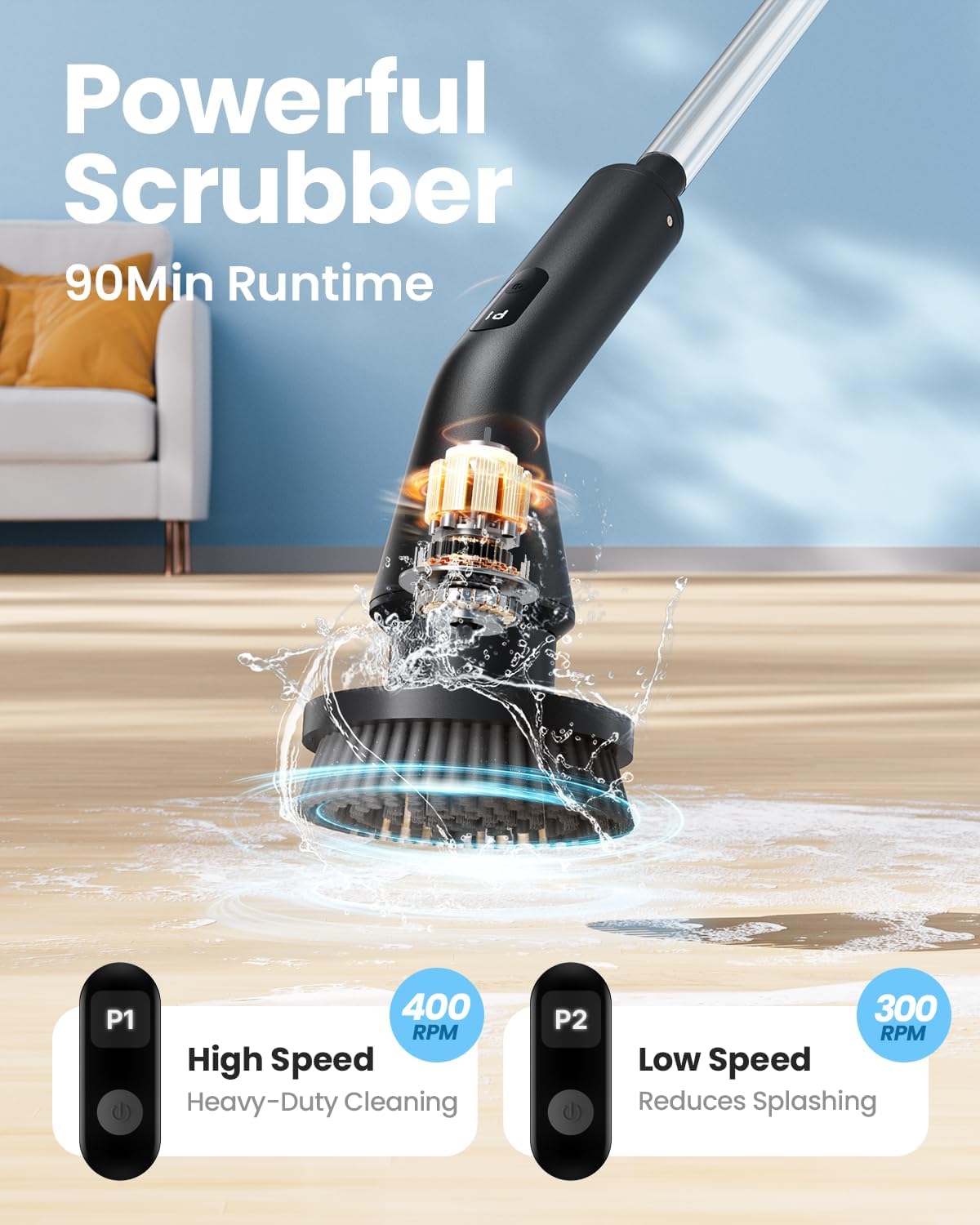 Leebein Electric Spin Scrubber, 2026 Upgraded Cordless Cleaning Brush Bathroom - View 2