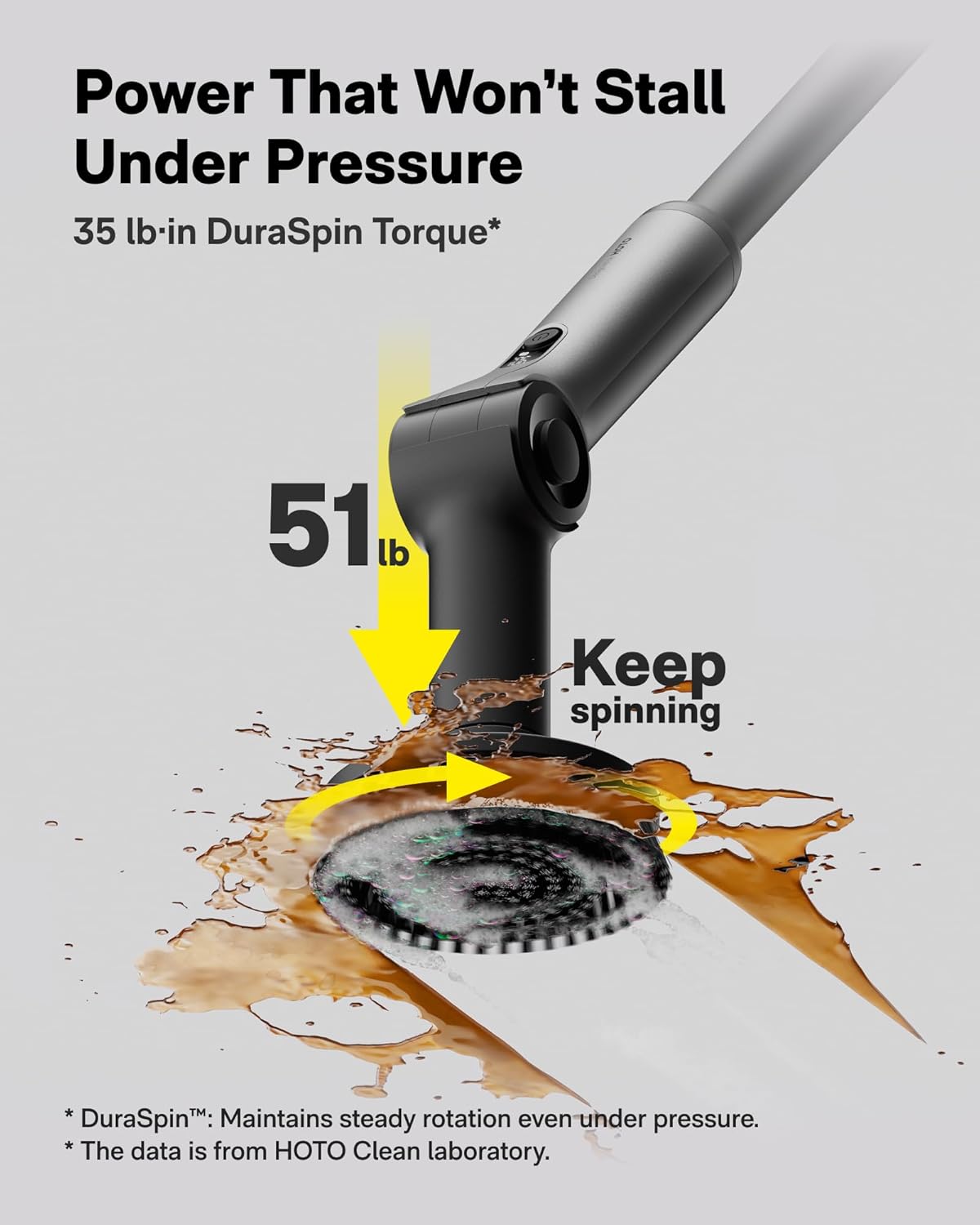 HOTO Flexi™ Cordless Electric Spin Scrubber, Adjustable Angle, Extendable - View 3