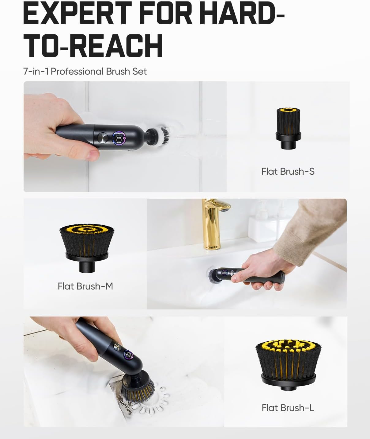 Fanttik Flip G10 Nano HomeCare Cordless Electric Spin Scrubber, 360° - View 5