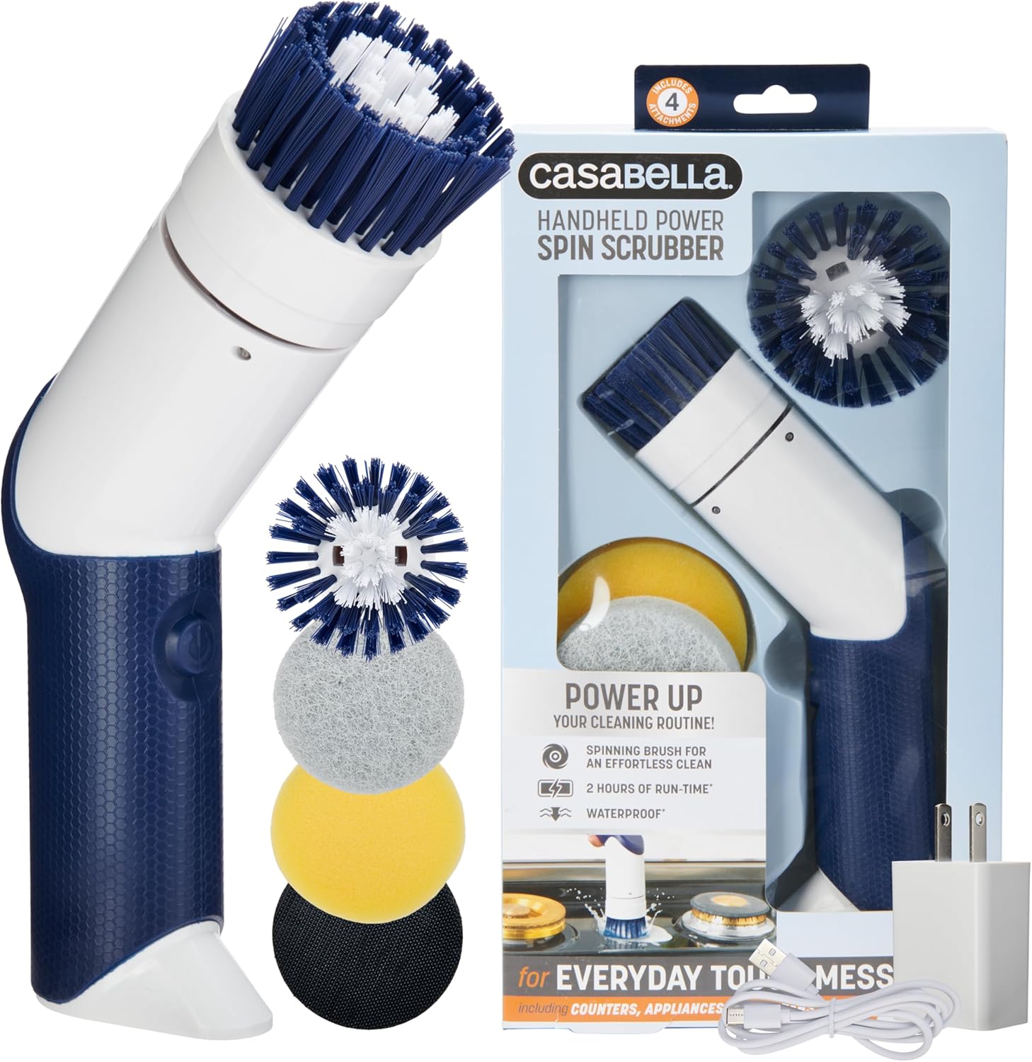 Casabella Power Spin Scrubber, Extendable to 47.5" - Cordless Electric Cleaner - View 2