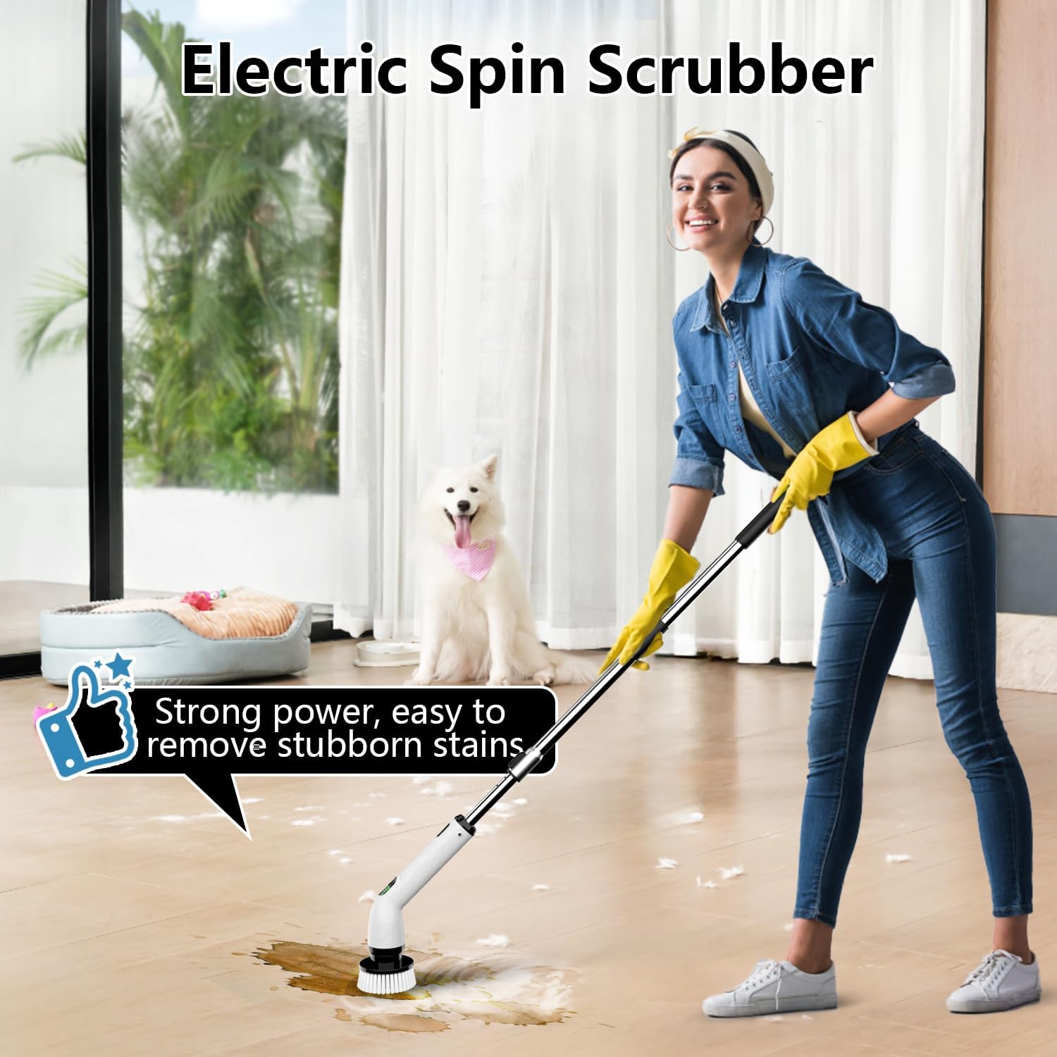 Electric Spin Scrubber, Full-Body IPX7 Waterproof Bathroom Scrubber,4 - View 2