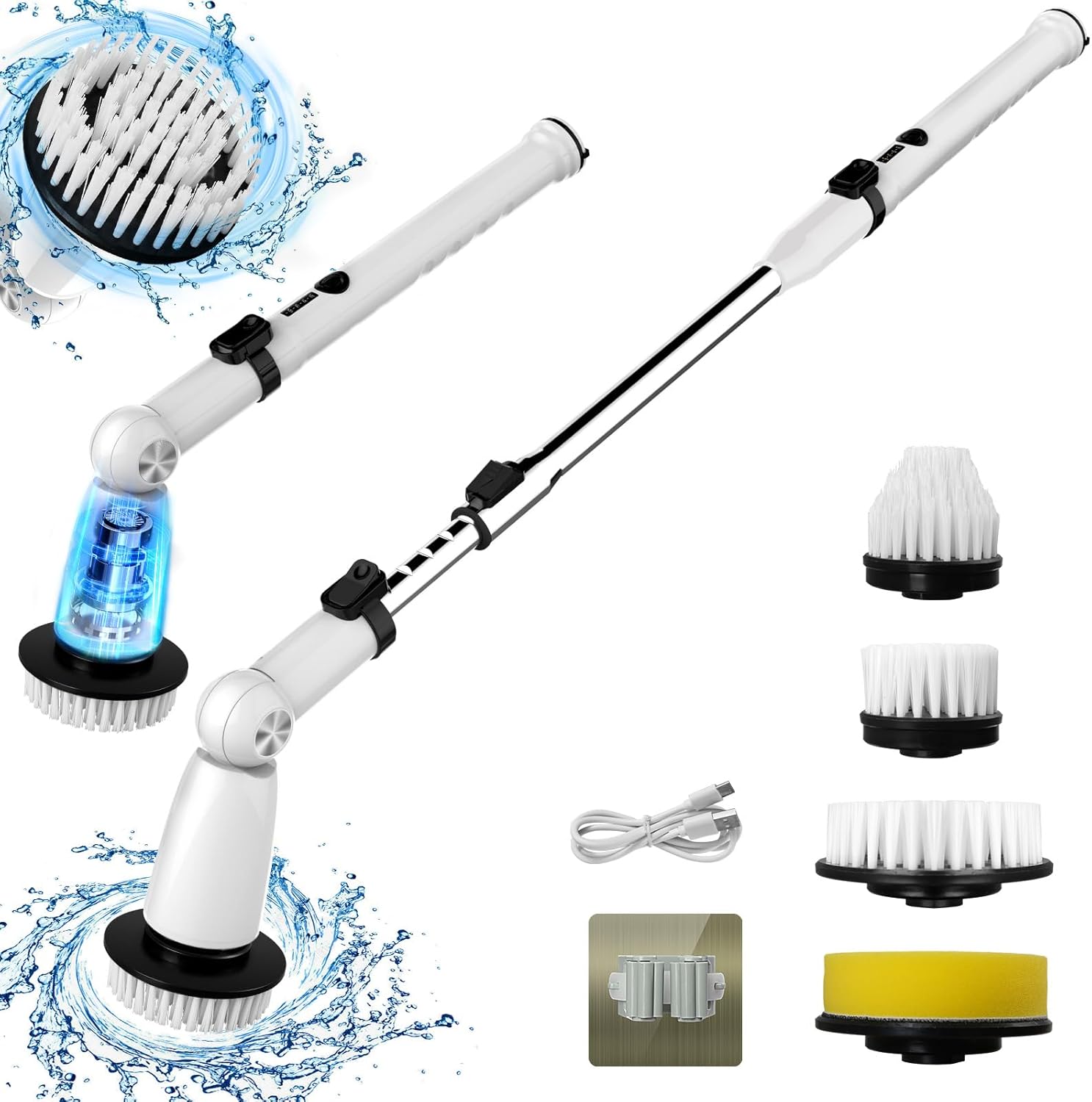 Electric Spin Scrubber, Upgraded Bathroom Cleaner, Power Shower Cleaning Brush