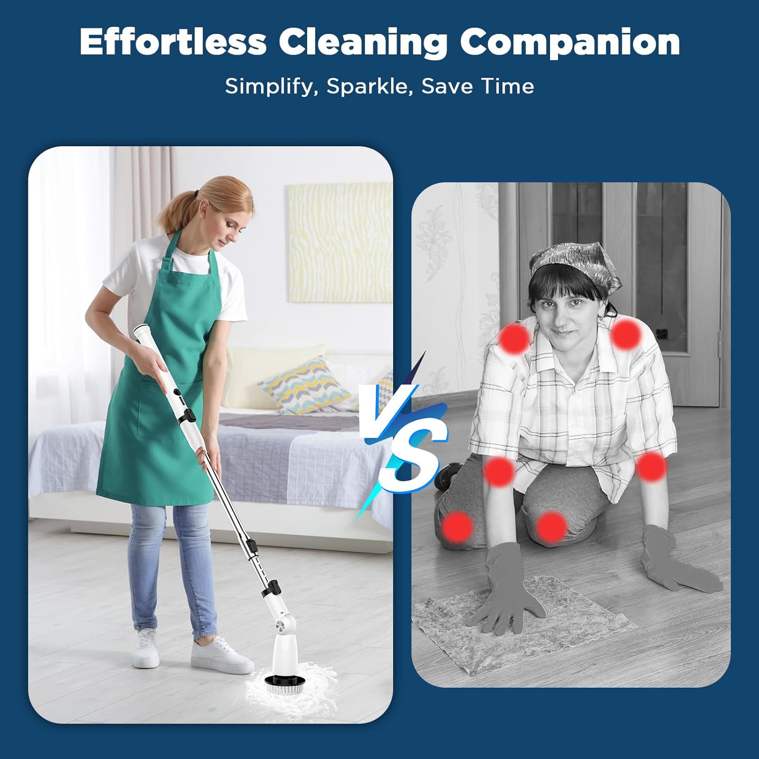 Electric Spin Scrubber, Upgraded Bathroom Cleaner, Power Shower Cleaning Brush - View 4