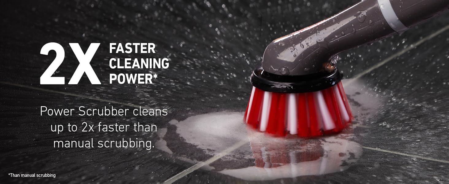 Rubbermaid Reveal Power Scrubber 18-Piece Kit, Cordless Electric Battery Powered Scrub Brush, Water Resistant, for Home/Kitchen/Bathroom/Grout/Tile/Shower/Tub detail 5