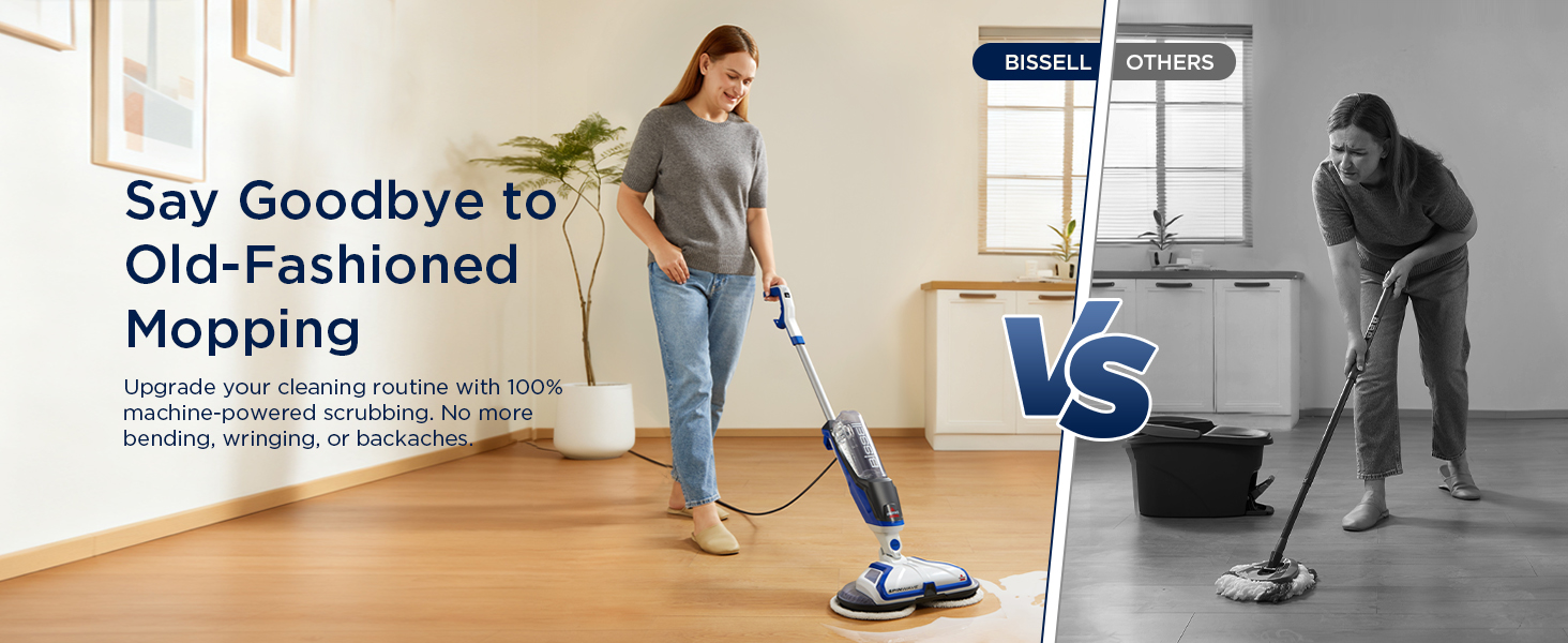 Bissell SpinWave Hard Floor Expert Corded Spin Mop Cleaner, Powerful Electric Floor Cleaner with Washable Pads for Effortless Deep Cleaning on Sealed Floors, 20393 detail 1