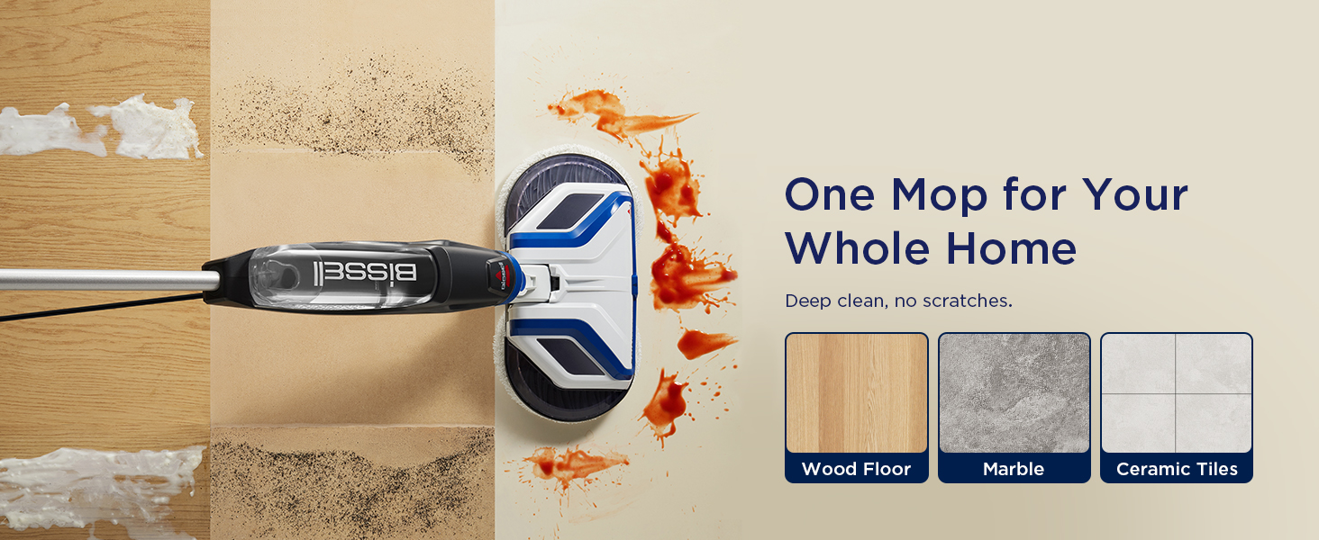Bissell SpinWave Hard Floor Expert Corded Spin Mop Cleaner, Powerful Electric Floor Cleaner with Washable Pads for Effortless Deep Cleaning on Sealed Floors, 20393 detail 2