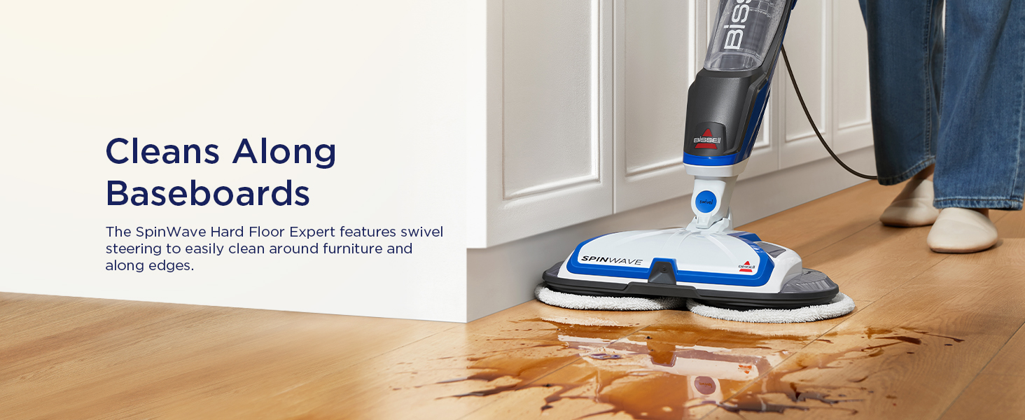 Bissell SpinWave Hard Floor Expert Corded Spin Mop Cleaner, Powerful Electric Floor Cleaner with Washable Pads for Effortless Deep Cleaning on Sealed Floors, 20393 detail 5