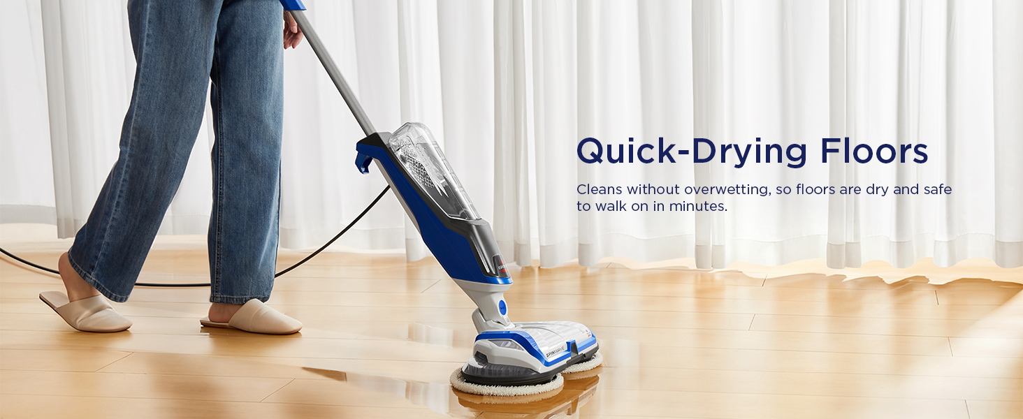 Bissell SpinWave Hard Floor Expert Corded Spin Mop Cleaner, Powerful Electric Floor Cleaner with Washable Pads for Effortless Deep Cleaning on Sealed Floors, 20393 detail 6