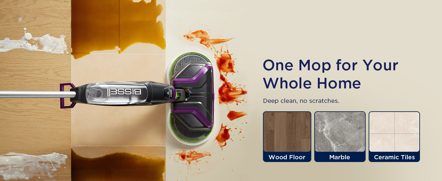 Bissell Spinwave Cordless Pet Spin Mop, 18V Electric Hard Floor Cleaner with Reusable Washable Pads, Pet Stain Removal for Sealed Wood Tile & Laminate Floors, 23157 detail 2