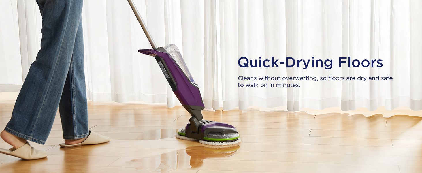 Bissell Spinwave Cordless Pet Spin Mop, 18V Electric Hard Floor Cleaner with Reusable Washable Pads, Pet Stain Removal for Sealed Wood Tile & Laminate Floors, 23157 detail 6