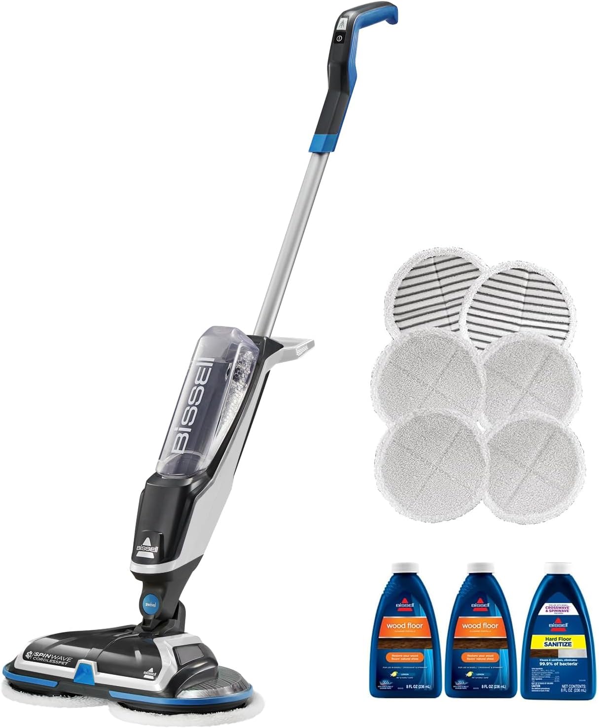 Bissell Spinwave Cordless Pet Spin Mop, 18V Electric Hard Floor Cleaner with Reusable Washable Pads, Pet Stain Removal for Sealed Wood Tile & Laminate Floors, 23157 detail 14