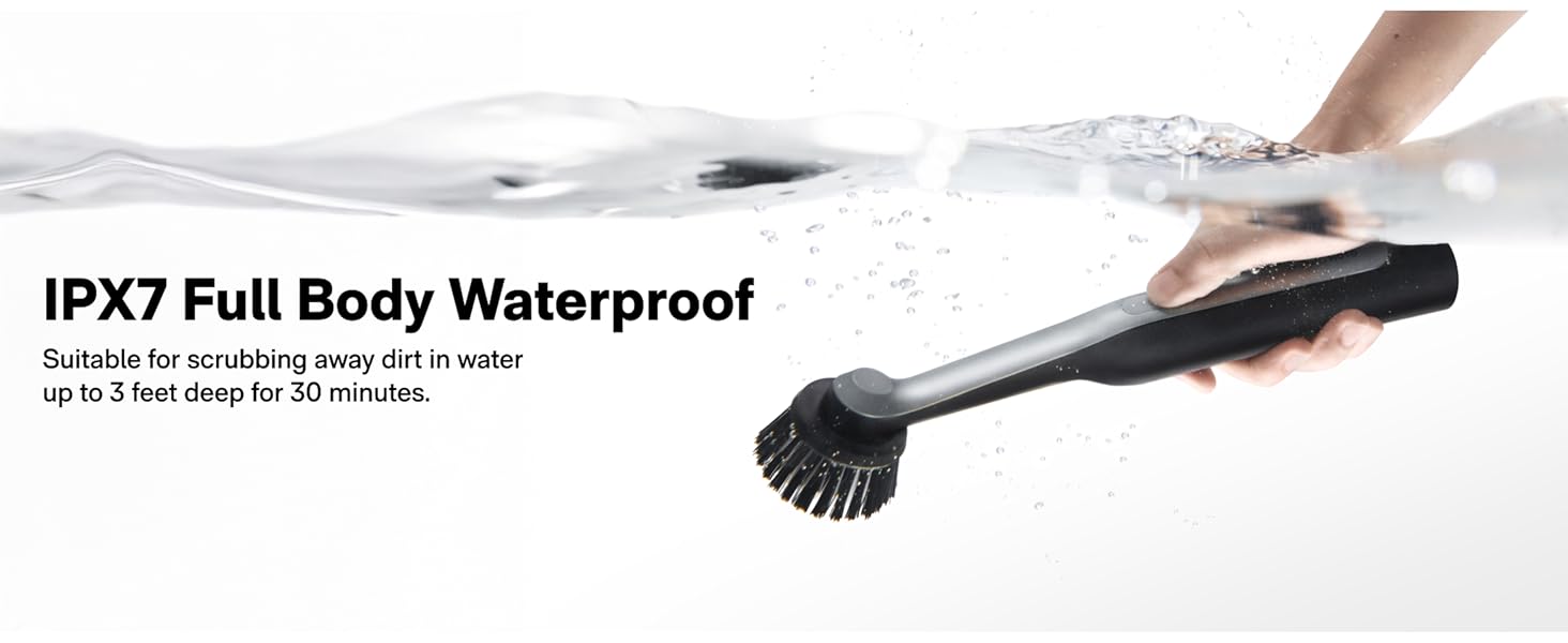 HOTO Wand™ Cordless Spin Scrubber, Electric Rechargeble Grout Cleaning Brush, IPX7 Waterproof Bathroom Scrubber, 12 Replaceable Brush Heads Version Power Scrubber for Grout, Tiles, Corners, Crevices detail 9