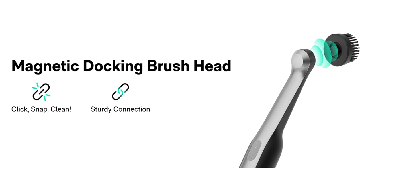 HOTO Wand™ Cordless Spin Scrubber, Electric Rechargeble Grout Cleaning Brush, IPX7 Waterproof Bathroom Scrubber, 12 Replaceable Brush Heads Version Power Scrubber for Grout, Tiles, Corners, Crevices detail 11