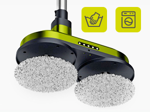 VMAI Cordless Electric Mop with Water Spray & Detachable Battery, Rechargeable Floor Spin Mop & Scrubber with LED Headlights, Washable Pads, Lightweight for Hardwood Tile Marble Floor Cleaning detail 14