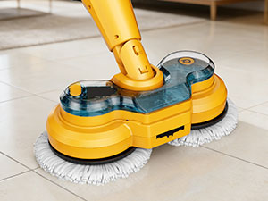 qimedo 6000mAh Battery Cordless Electric Mop M3 Pro, 800RPM Electric Power Scrubber & Mops for Floor Cleaning, Automatic Spin Mops with Smart Display,Rotating Mop with LED Light & Water Spray detail 5