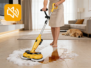 qimedo 6000mAh Battery Cordless Electric Mop M3 Pro, 800RPM Electric Power Scrubber & Mops for Floor Cleaning, Automatic Spin Mops with Smart Display,Rotating Mop with LED Light & Water Spray detail 9