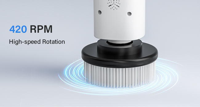 Electric Spin Scrubber, 2025 New Cordless Shower Cleaning Brush with 8 Replaceable Brush Heads, 3 Adjustable Speeds, and Adjustable Extension Handle for Bathroom Floor Tile detail 3