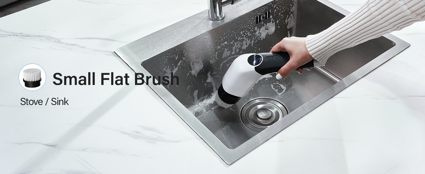 Electric Spin Scrubber, 2025 New Cordless Shower Cleaning Brush with 8 Replaceable Brush Heads, 3 Adjustable Speeds, and Adjustable Extension Handle for Bathroom Floor Tile detail 8