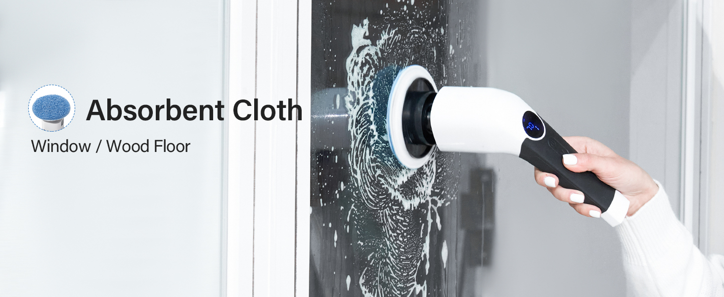 Electric Spin Scrubber, 2025 New Cordless Shower Cleaning Brush with 8 Replaceable Brush Heads, 3 Adjustable Speeds, and Adjustable Extension Handle for Bathroom Floor Tile detail 11
