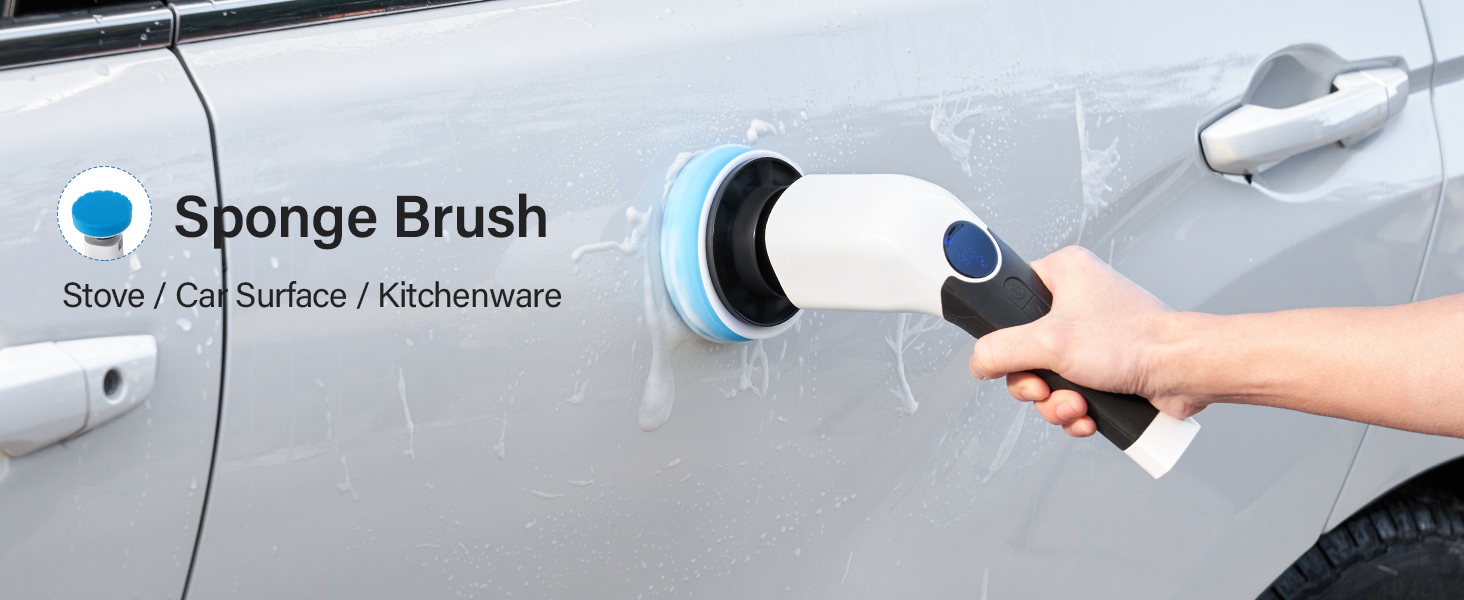 Electric Spin Scrubber, 2025 New Cordless Shower Cleaning Brush with 8 Replaceable Brush Heads, 3 Adjustable Speeds, and Adjustable Extension Handle for Bathroom Floor Tile detail 12