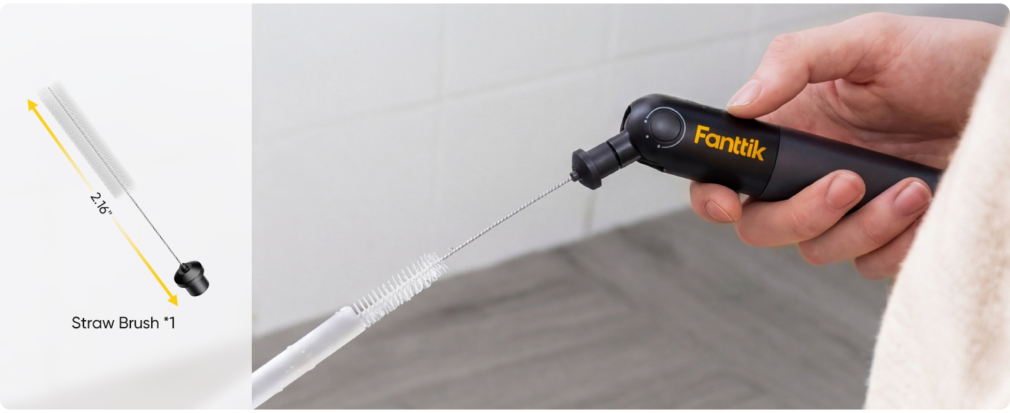 Fanttik Flip G10 Nano HomeCare Cordless Electric Spin Scrubber, 360° High-Torque Rotation, 2-Speed & 3-Angle, IPX7 Waterproof Cleaning Brush with 15 Brush Heads for Grout, Tiles, Sinks, Crevices detail 6