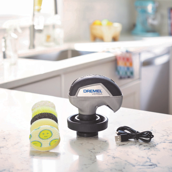Dremel Versa Power Scrubber Kit with 5 Scrub Daddy Cleaning Sponge Pads - Waterproof Cordless Electric Spin Scrubber, High Speed, Multi-Surface Cleaning for Kitchen, Household, and Bathroom, PC10-07 detail 10