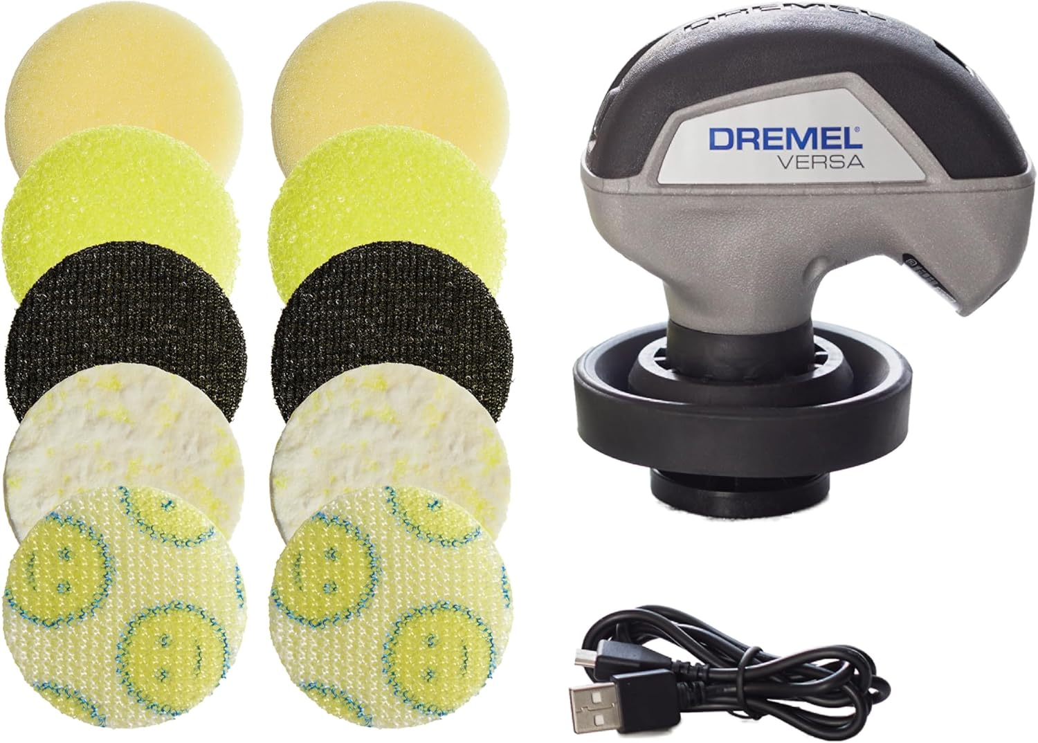 Dremel Versa Power Scrubber Kit with 5 Scrub Daddy Cleaning Sponge Pads - Waterproof Cordless Electric Spin Scrubber, High Speed, Multi-Surface Cleaning for Kitchen, Household, and Bathroom, PC10-07 detail 14