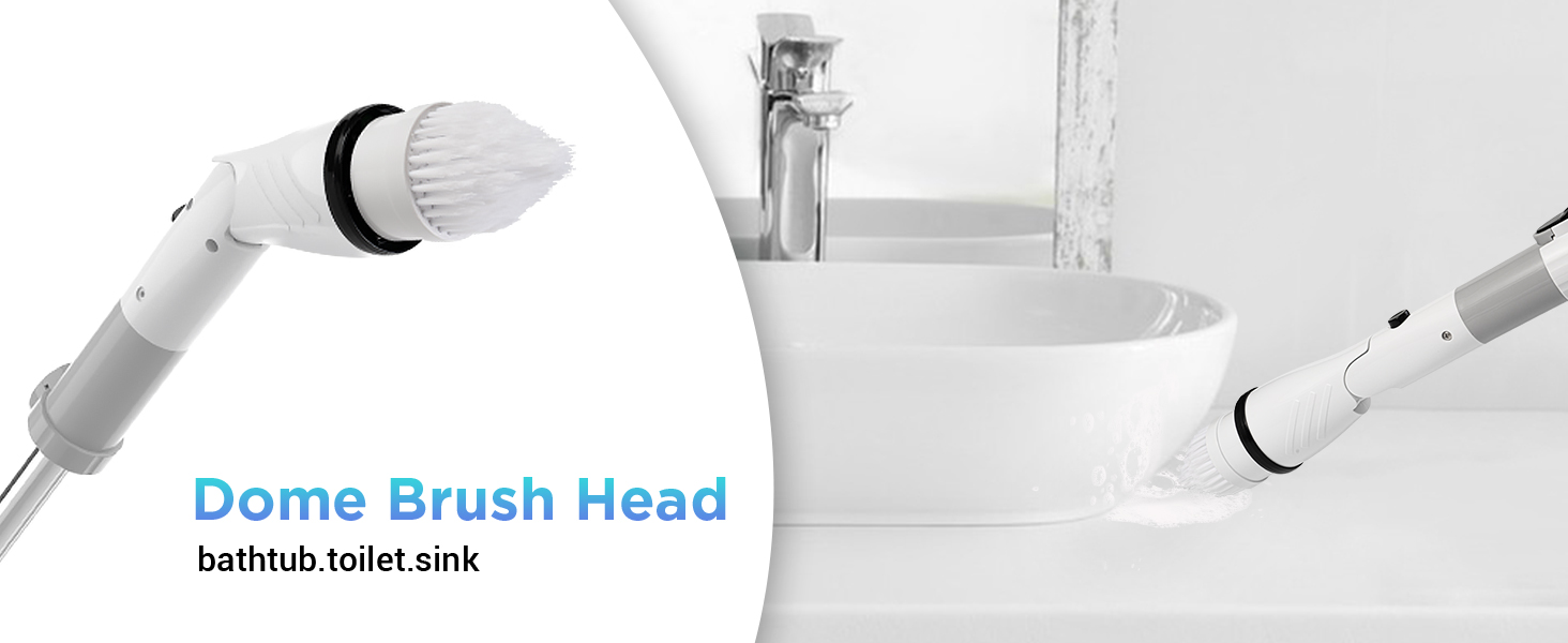 Electric Spin Scrubber, Cordless Power Brush Floor Scrubber with Adjustable Extension Arm and 4 Replaceable Bathroom Cleaning Brush Heads, Ideal for Tub, Tile, and Floor Cleaning detail 8