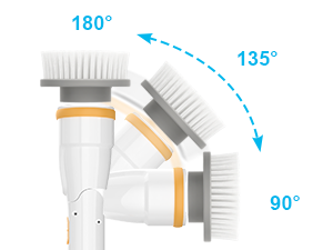 Electric Spin Scrubber, KIKOLIN 380RPM High Speed Power Scrubber, Cordless Cleaning Brush 2 Speeds for Bathroom, Tub, Shower, Floor with 4 Replaceable Brush Heads and Adjustable Extension Long Handle detail 10
