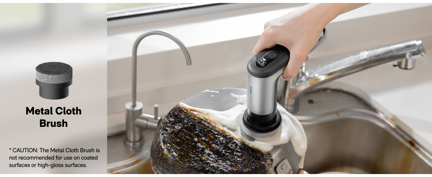 HOTO Grip™ Cordless Electric Spin Scrubber, IPX7 Waterproof, Lightweight at 0.65 lb with 6 Brush Heads, Powerful Cleaning Scrubber, for Bathroom, Kitchen, Tile, Shower detail 6