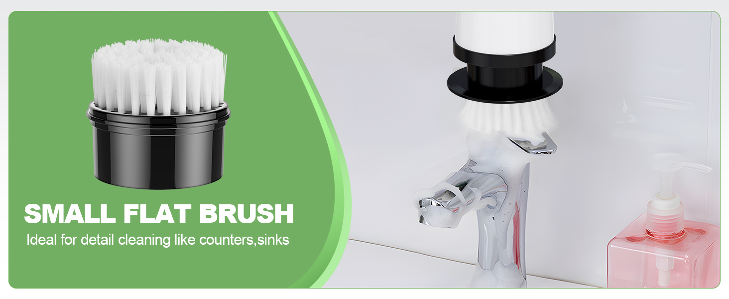 Electric Spin Scrubber, PX7 Waterproof for Floor Tub Tile Car, O-White. detail 7
