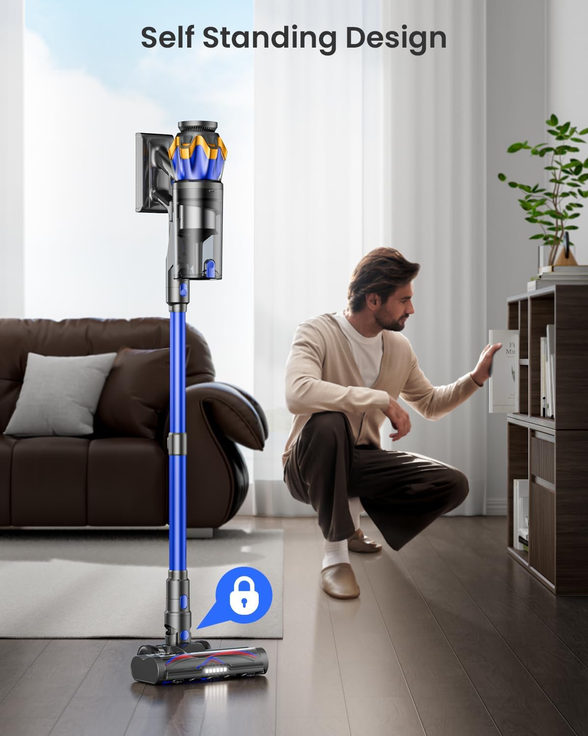 Cordless Vacuum Cleaner, Upgraded 650W 55KPA 70Mins Cordless Stick Vacuum - View 5