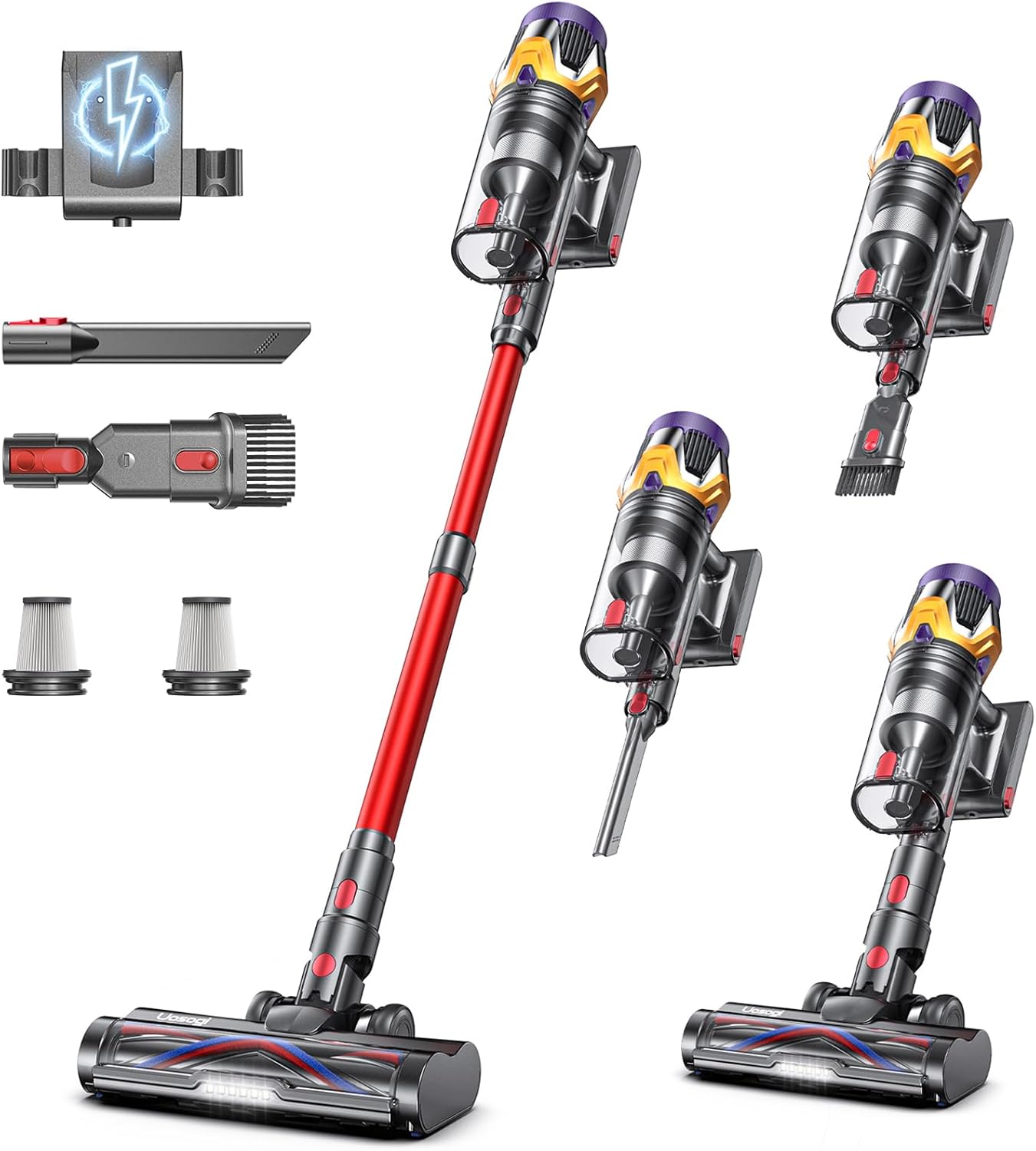Cordless Vacuum Cleaner, Upgraded 55KPA 650W 70Mins Stick Vacuum with Hurricane - View 2