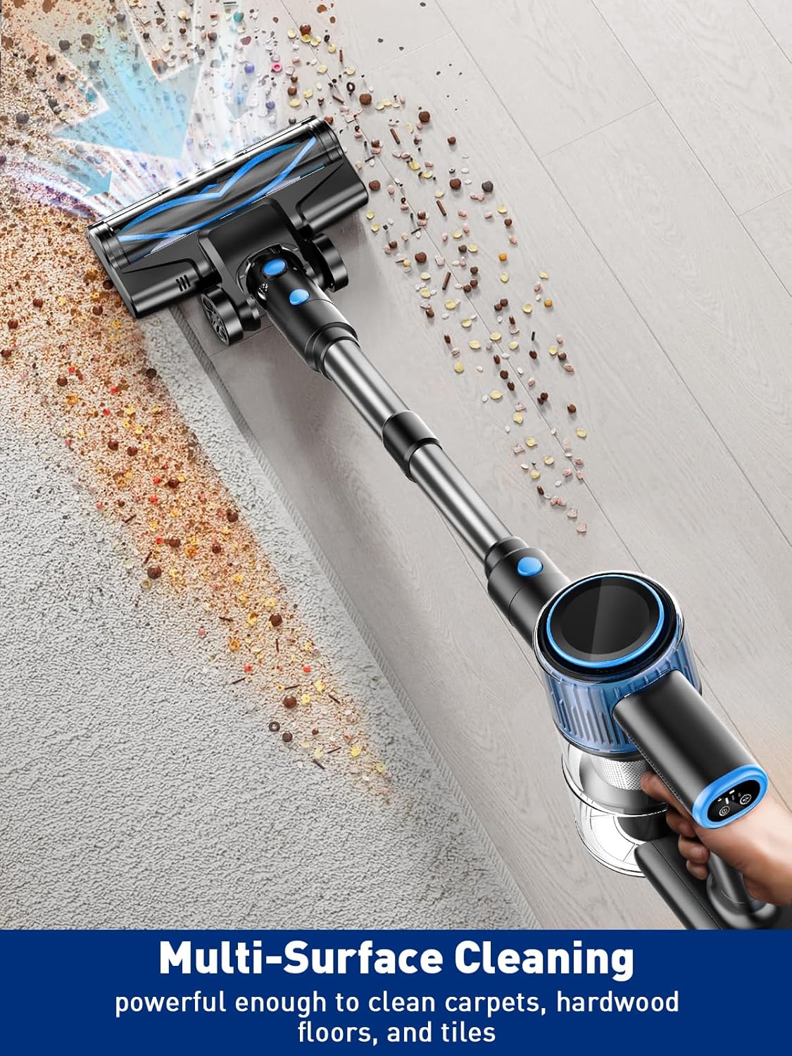 VOKENE Cordless Vacuum Cleaner, 8 in 1 Powerful Suction Lightweight Vacuum - View 4